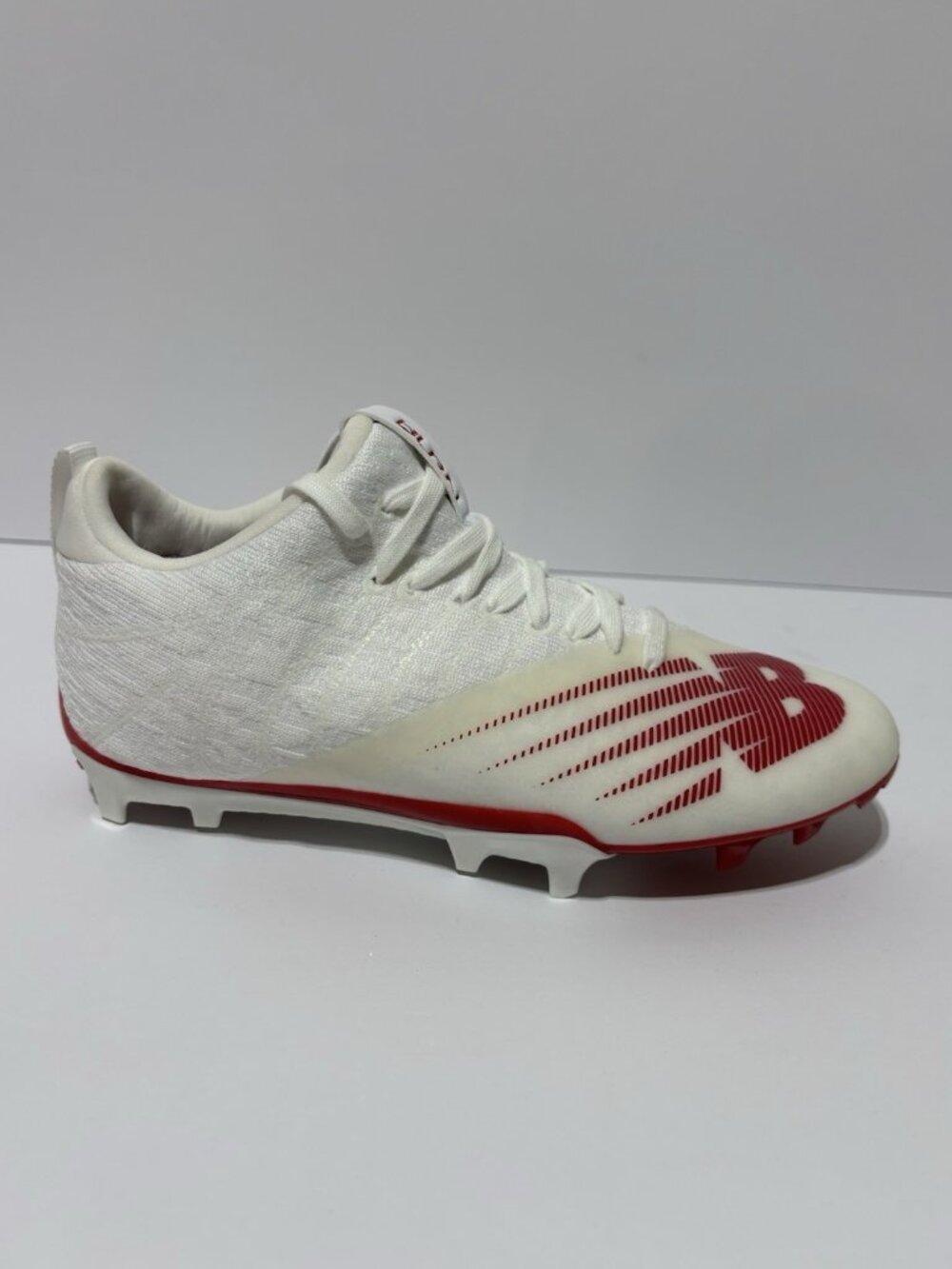 New Balance Men’s Burn X2 Lacrosse Cleats White, Size 4 Wide